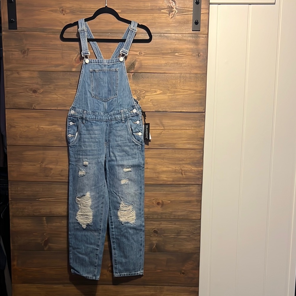 Blank NYC Light Blue Denim Overalls